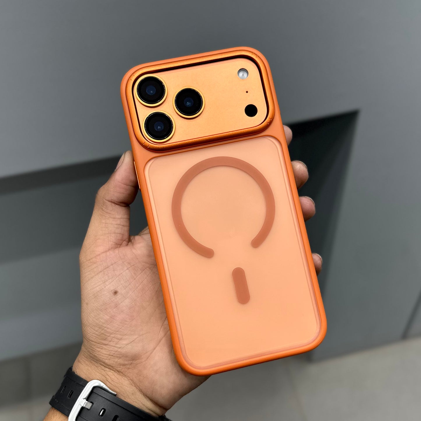 ICON SEMI TRANSLUCENT CASE MAGSAFE - ORANGE ( No. 2869 )