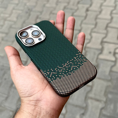 Lito Carbon Texture Case With Magsafe-Green Brown ( No. 1782 )