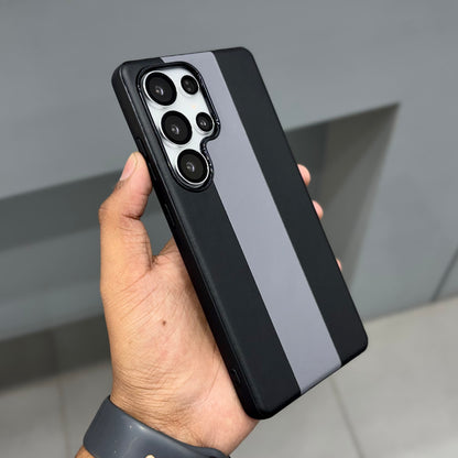 2 CUT NOMO CASE - SAMSUNG BLACK - GREY ( No. 2387 )