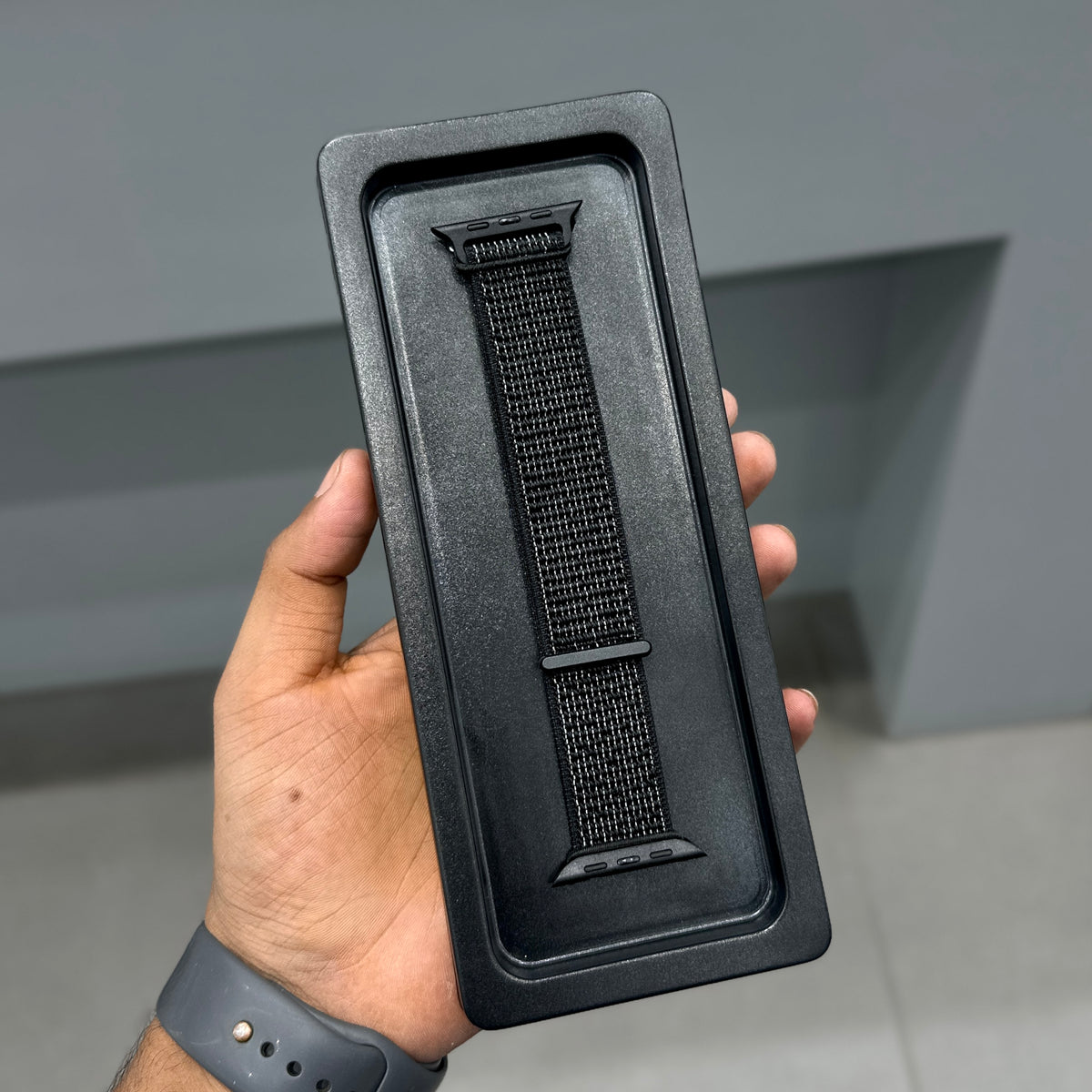 NYLON LOOP STRAP - BLACK GREY ( No. 3739 )