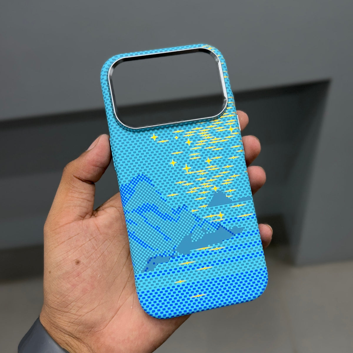 LUXO MAGSAFE CASE - SKY BLUE MOUNT STARS ( No. 3578 )