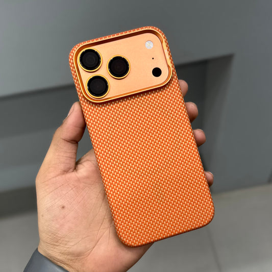 SLIVA IKEVLAR REAL CARBON CASE - ORANGE ( No. 3136 )