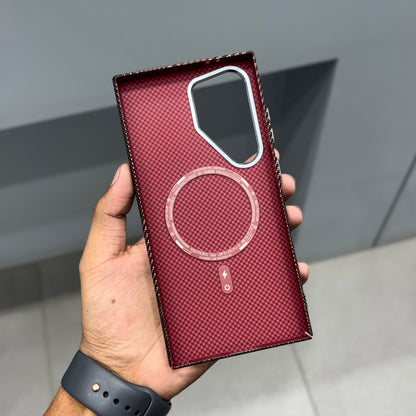LUXO CARBON CASE SAMSUNG - BROWN CHECK ( No. 2525 )