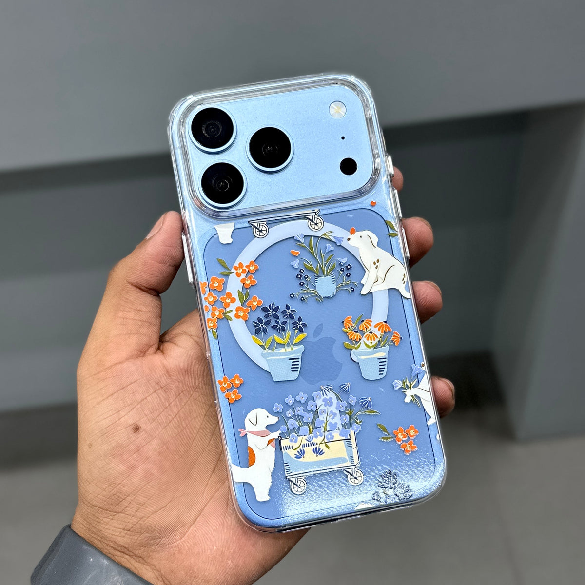 MOSTREET FLOWERS CASE - SKY BLUE ( No. 3925 )