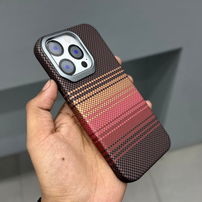 CARBON DRIP MAGSAFE CASE - SUNRISE BROWN LINE ( No. 2850 )