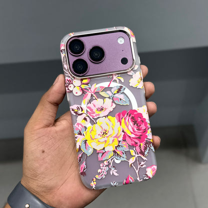 LUXO MAGSAFE CASE - PINK FLOWERS ( No. 4063 )