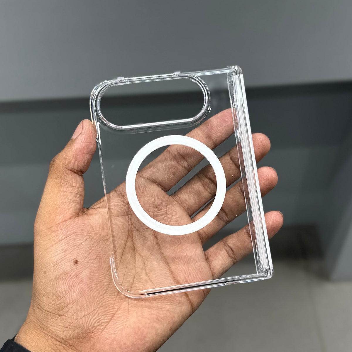 TRANZO HING WITH FRONT GLASS I PHONE DUO CASE ( No. 4070 )