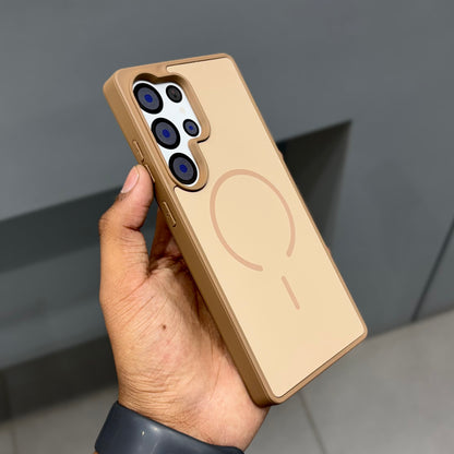 HAMURU SKIN FEELCASE MAGSAFE - SAMSUNG BROWN ( No. 2385 )