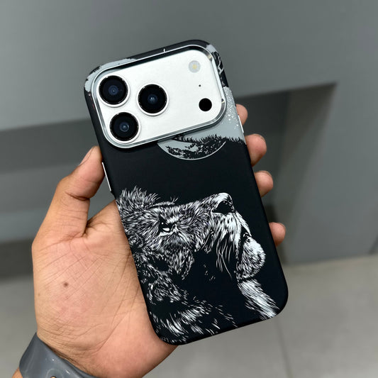 LUXO MAGSAFE CASE - LION BLACK CASE ( No. 3595 )