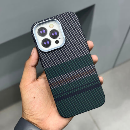Luxo Green Grey Lines Case With Magsafe ( No. 1918 )