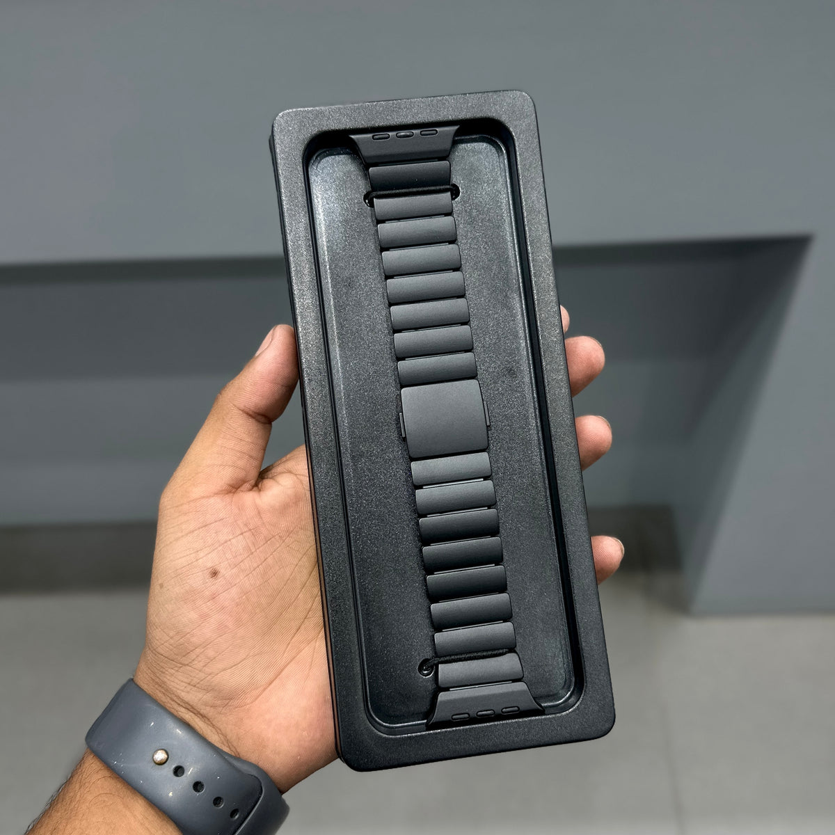 STRATOS BAND STRAP - BLACK - GREY ( No. 3930 )