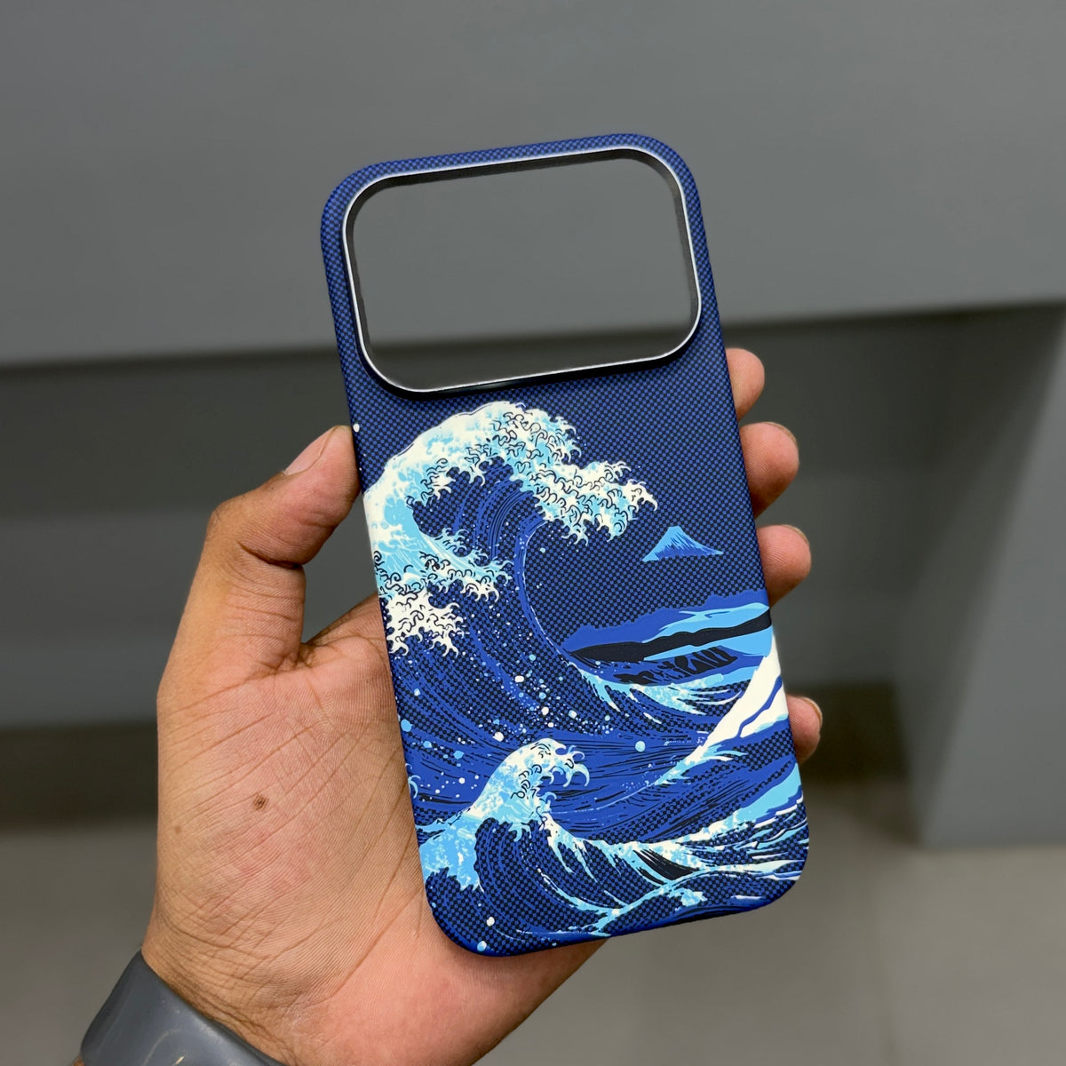 KNIT SEA WAVE CASE MAGSAFE - BLUE ( No. 3788 )