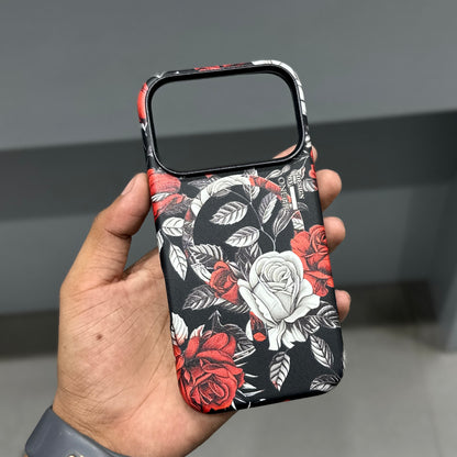 ONE GIF FLORAL EMPRESS EDITION MAGSAFE CASE - BLACK RED ( No. 4053 )