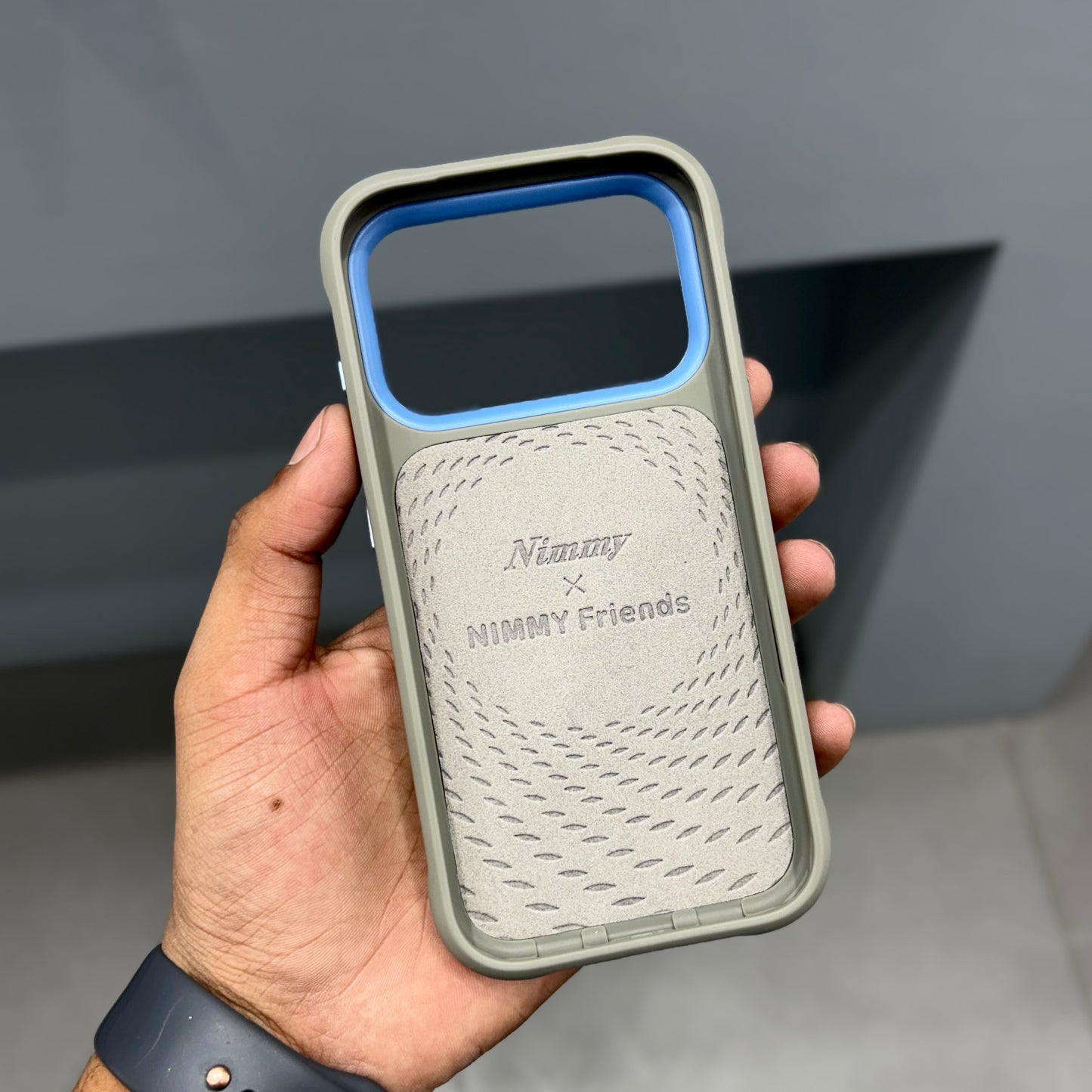 NIMMY DOG CHAIN CASE - GREY BLUE 2.0 ( No. 2534 )