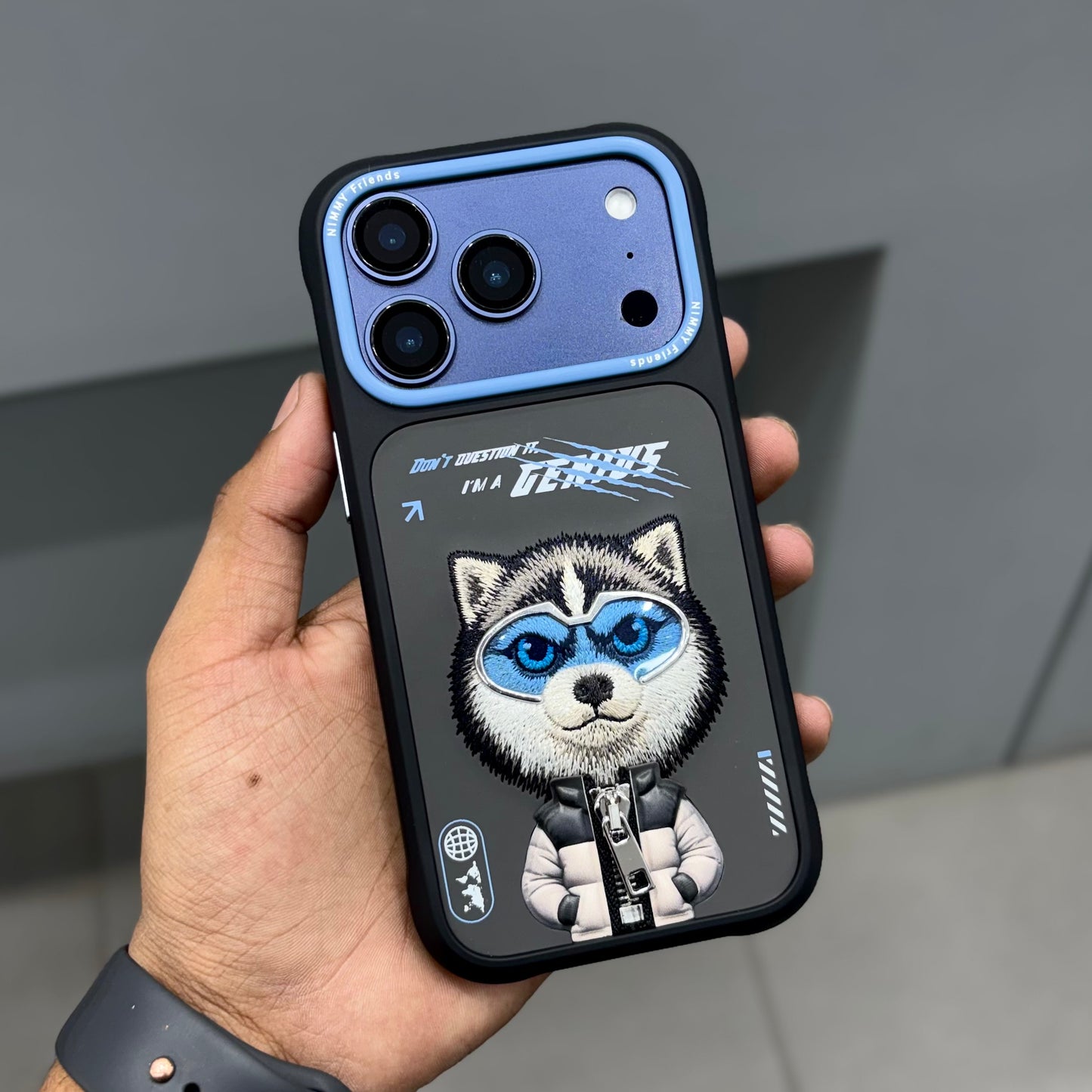 NIMMY DOG CHAIN CASE - BLACK BLUE 2.0 ( No. 2532 )