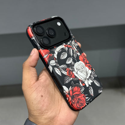 ONE GIF FLORAL EMPRESS EDITION MAGSAFE CASE - BLACK RED ( No. 4053 )