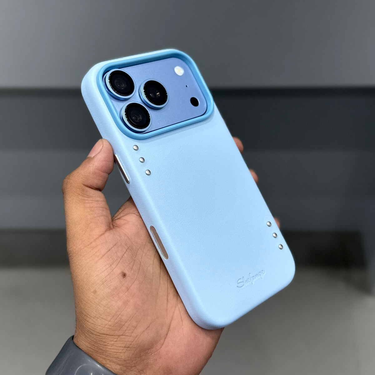SHEFANGE LEATHER CASE - SKY BLUE ( No. 4021 )