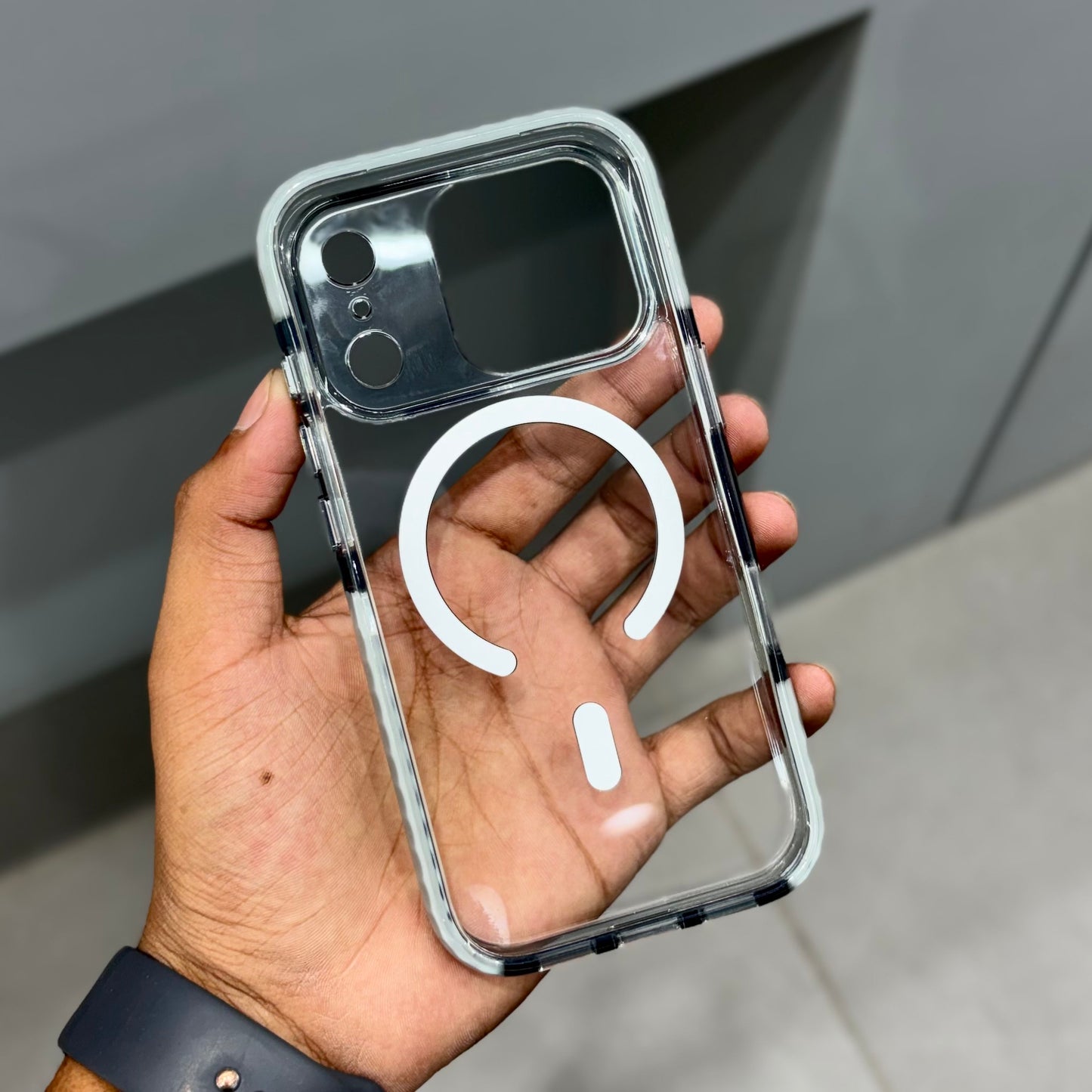 NITO Side Bumpper with Button and Magsafe Case - Grey ( No. 2186)