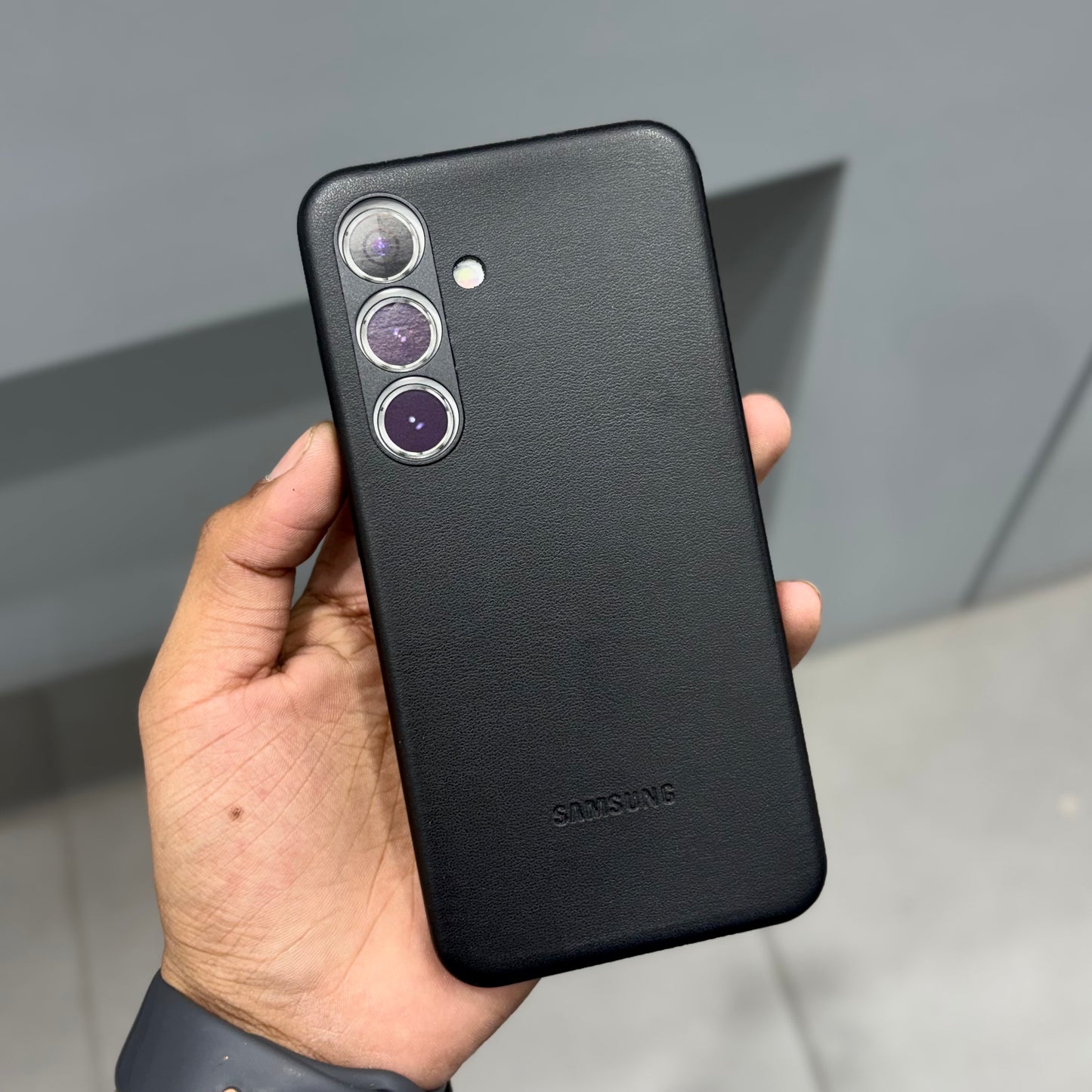 SAM VEGAN LEATHER CASE SAMSUNG - BLACK ( No. 2465 )