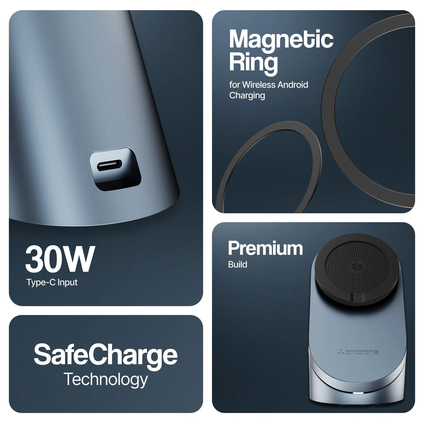 AMBRANE WIRELESS CHARGER AEROSYNC Q4 ( No. 3784 )