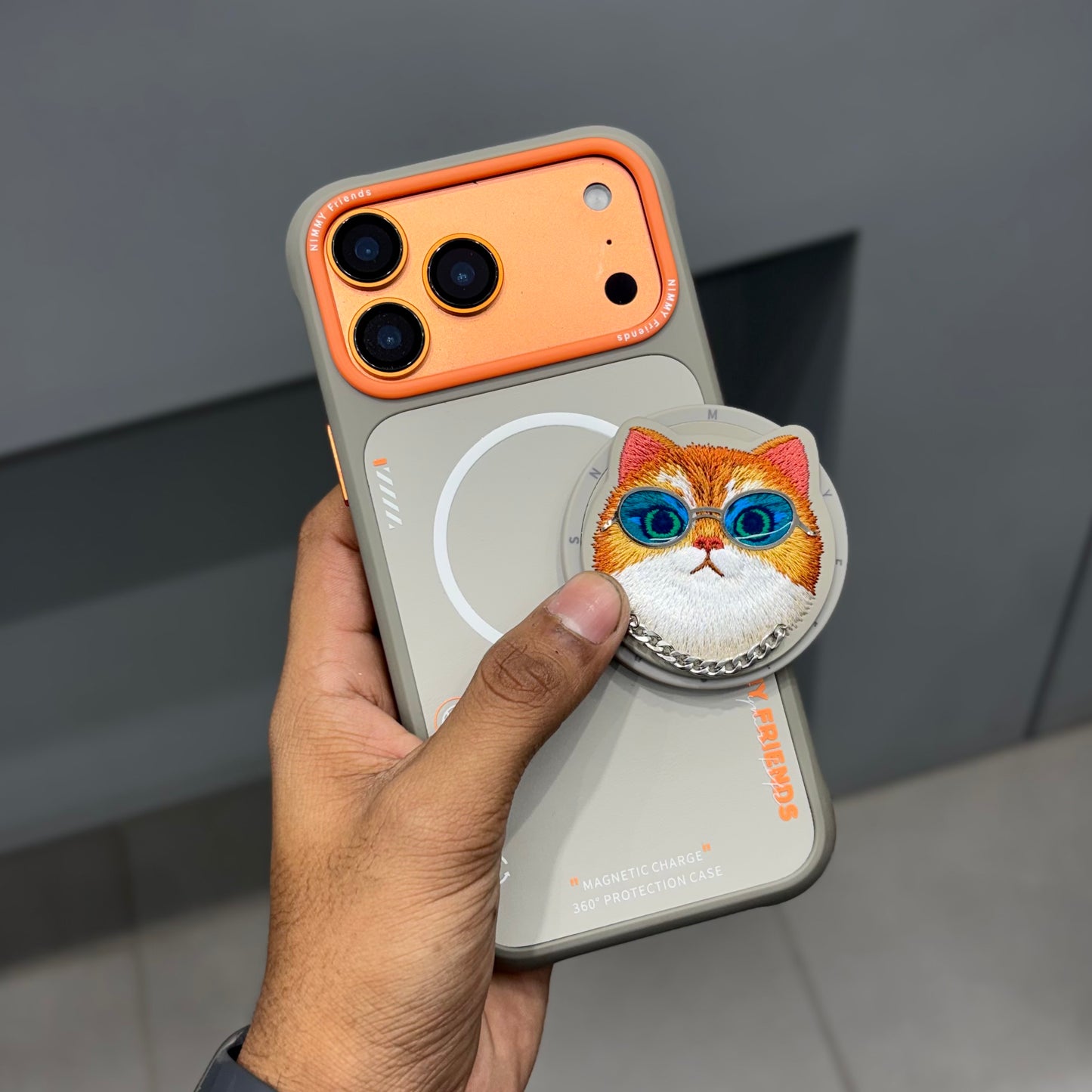 NIMMY POPUP CASE - GREY ORANGE ( No. 2699 )