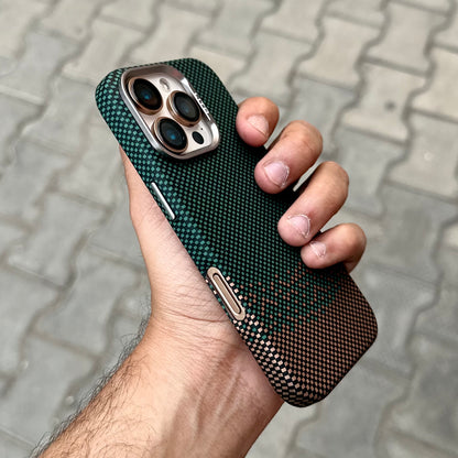 Lito Carbon Texture Case With Magsafe-Green Brown ( No. 1782 )