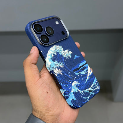 KNIT SEA WAVE CASE MAGSAFE - BLUE ( No. 3788 )