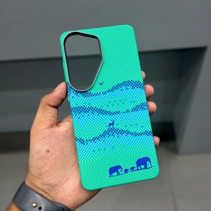 LUXO CARBON CASE SAMSUNG -GREEN ANIMALS ( No. 3172 )