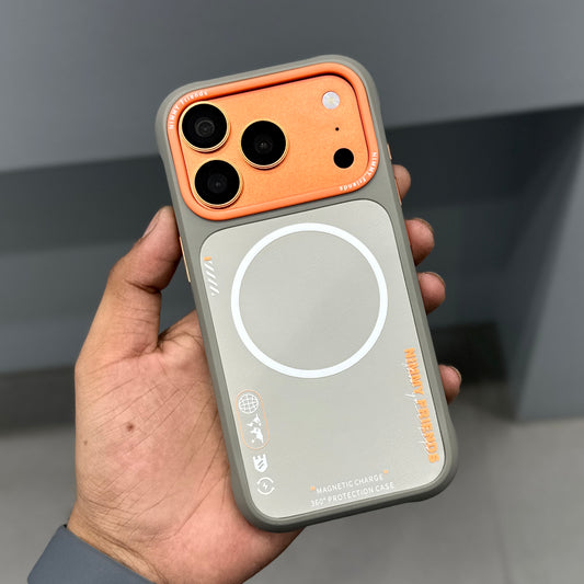 NIMMY MAGSAFE CASE - GREY ORANGE ( No. 2697 )