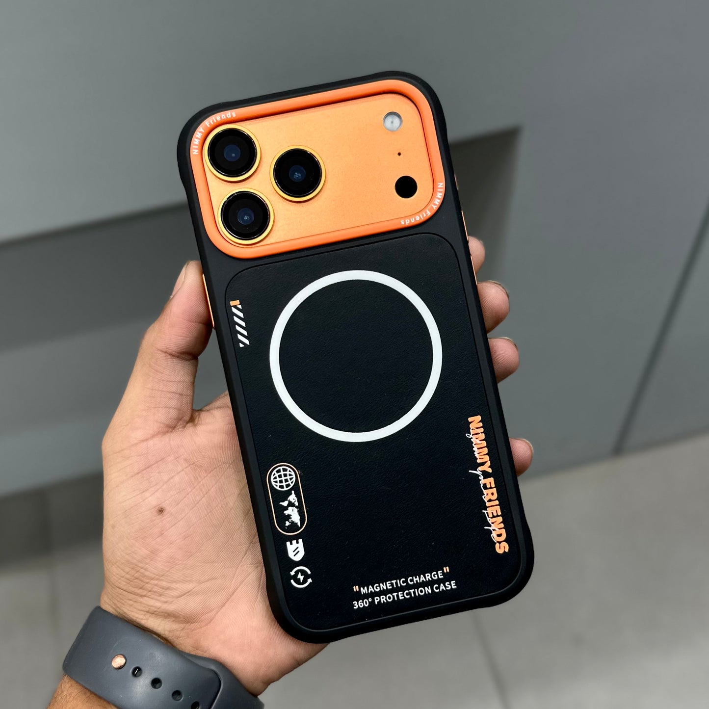 NIMMY POPUP CASE - BLACK ORANGE ( No. 2703 )