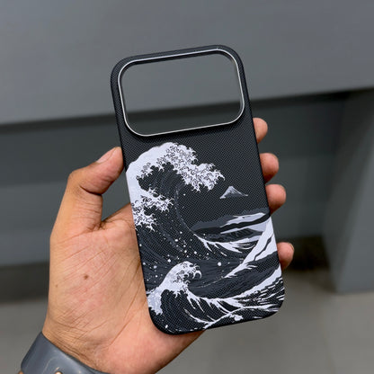 KNIT SEA WAVE CASE MAGSAFE - BLACK ( No. 3789 )