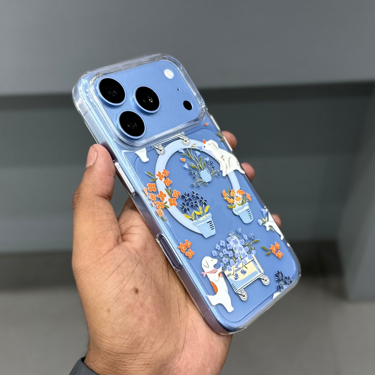 MOSTREET FLOWERS CASE - SKY BLUE ( No. 3925 )