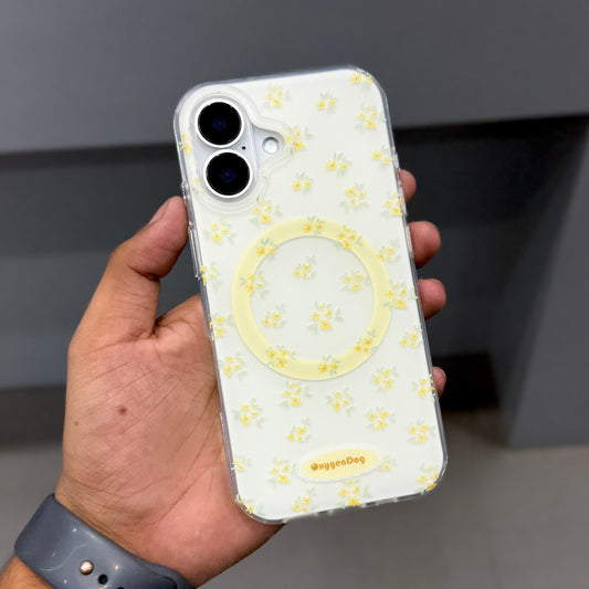 OXYGEN DOG FLOWER MAGSAFE CASE - YELLOW ( No. 3805 )