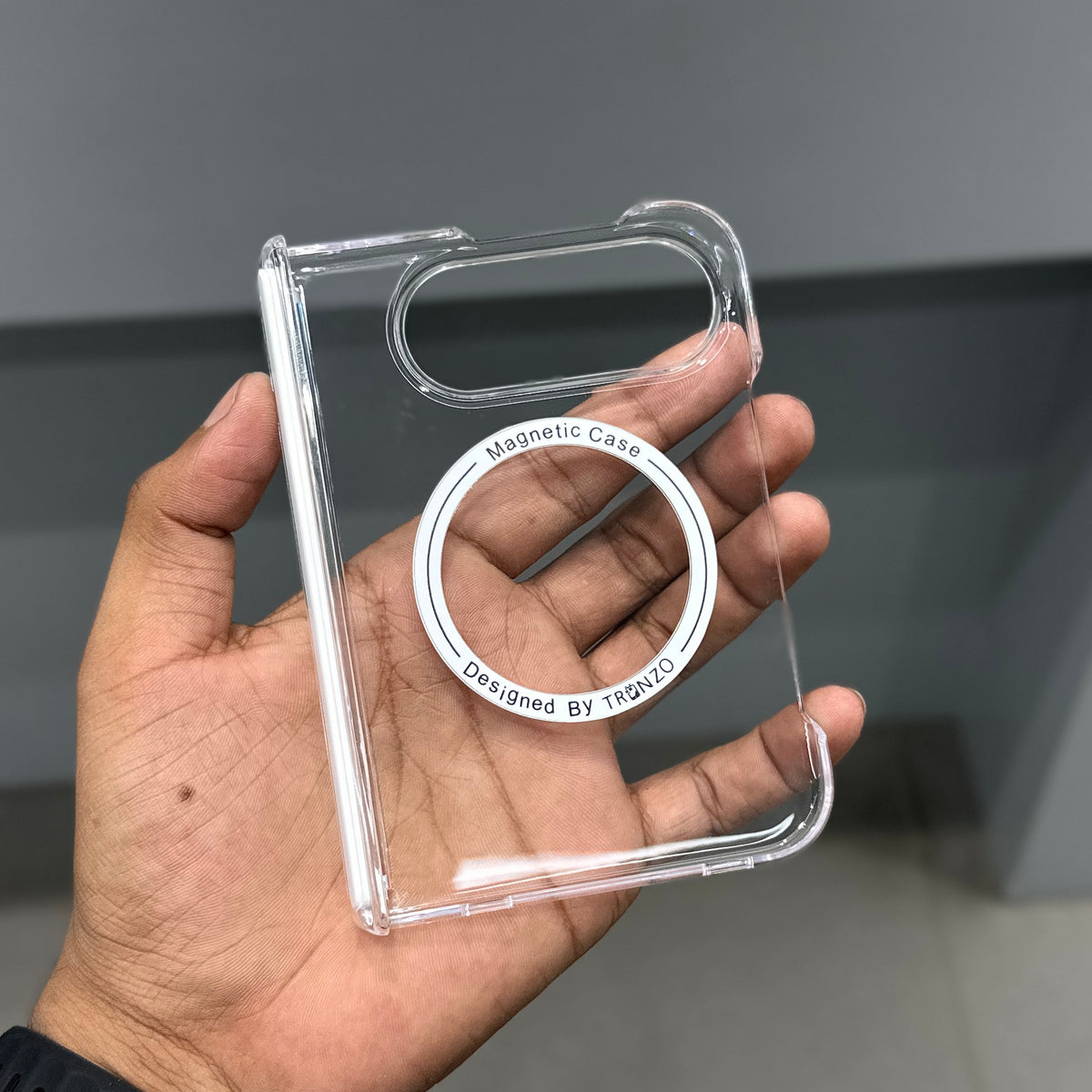 TRANZO HING WITH FRONT GLASS I PHONE DUO CASE ( No. 4070 )