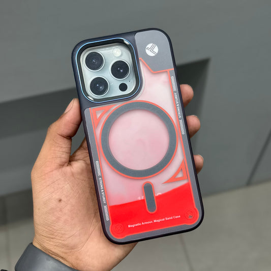 GRAFIX SAND FLOTING CASE WITH MAGSAFE - ORANGE ( No. 2649 )