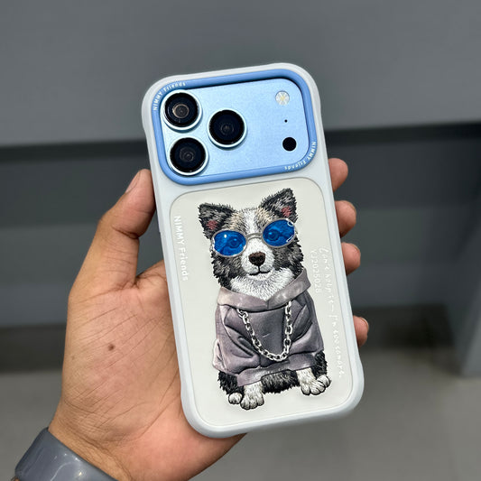 NIMMY DOG CHAIN CASE-GREY BLUE ( No. 2533 )
