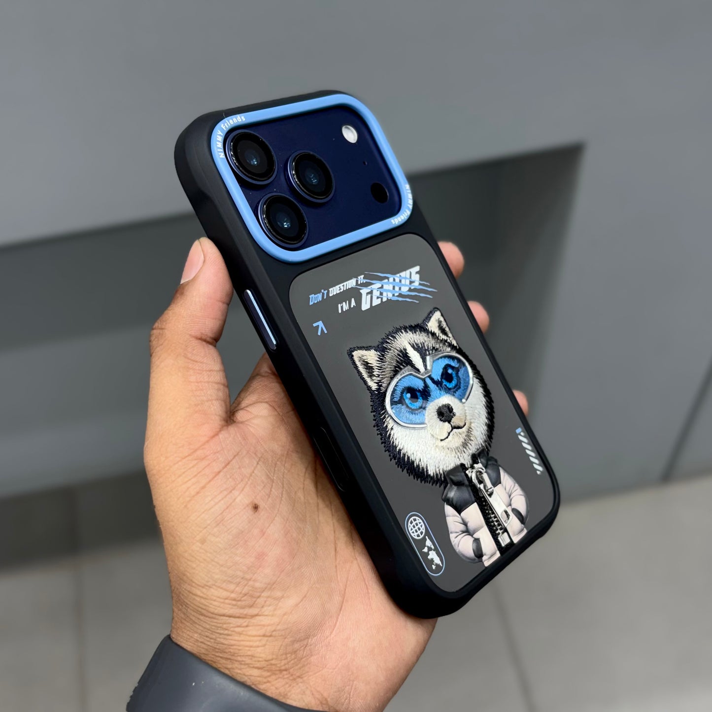 NIMMY DOG CHAIN CASE - BLACK BLUE 2.0 ( No. 2532 )