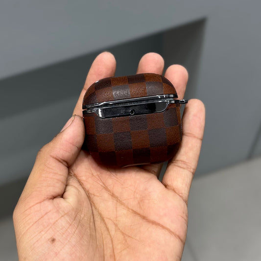 ONE GIF AIRPODS CASE - BROWN CHK ( No. 2461 )