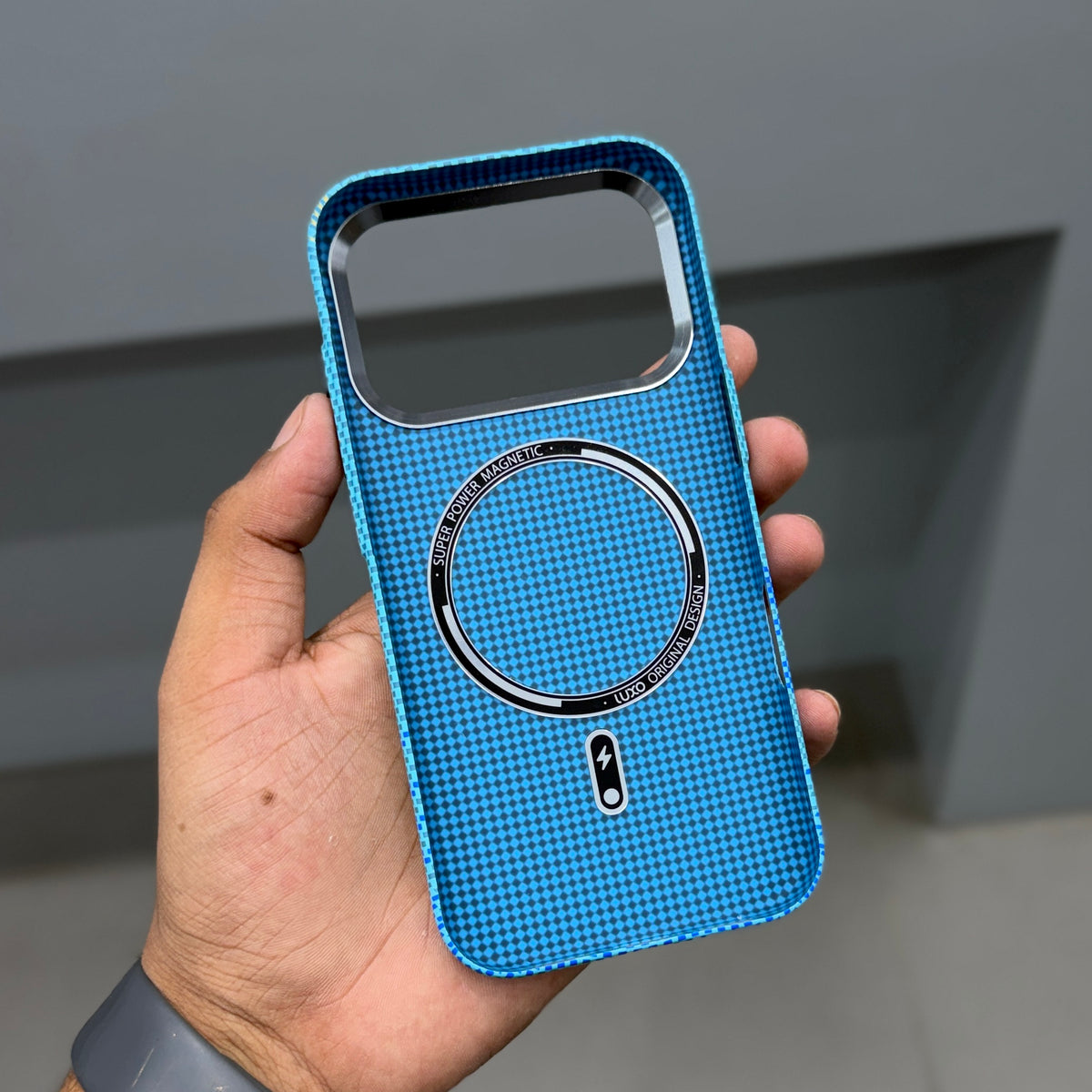 LUXO MAGSAFE CASE - SKY BLUE MOUNT STARS ( No. 3578 )