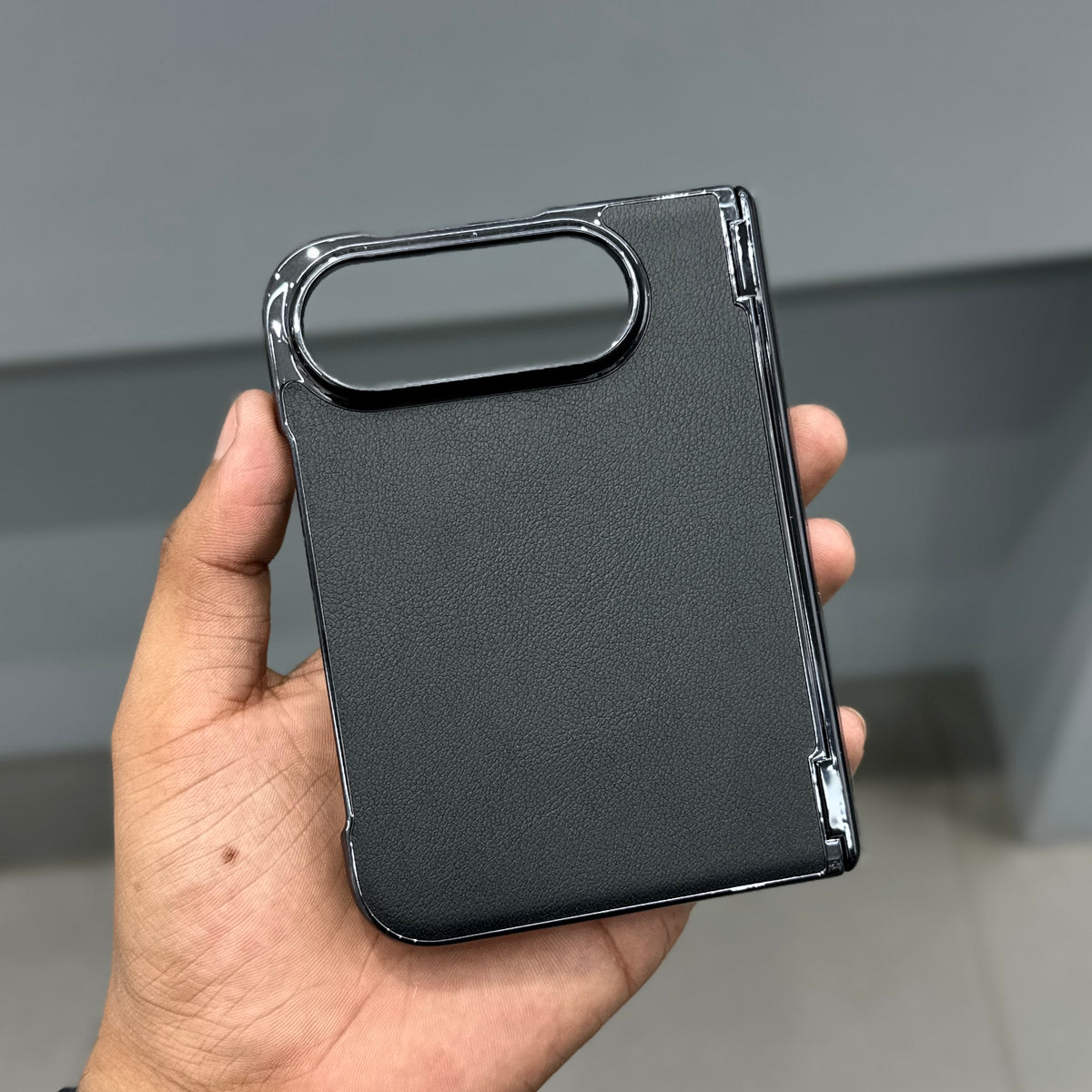 TRANZO VEGAN LEATHER I PHONE DUO CASE - BLACK ( No. 4074 )