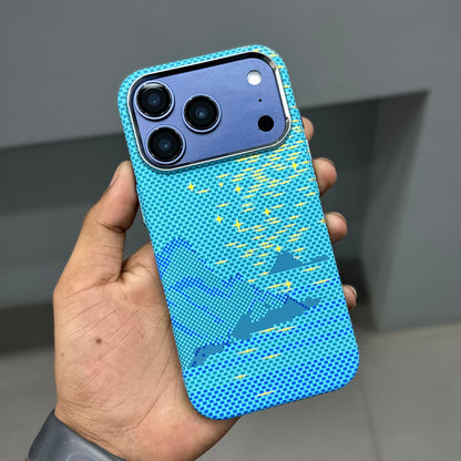 LUXO MAGSAFE CASE - SKY BLUE MOUNT STARS ( No. 3578 )