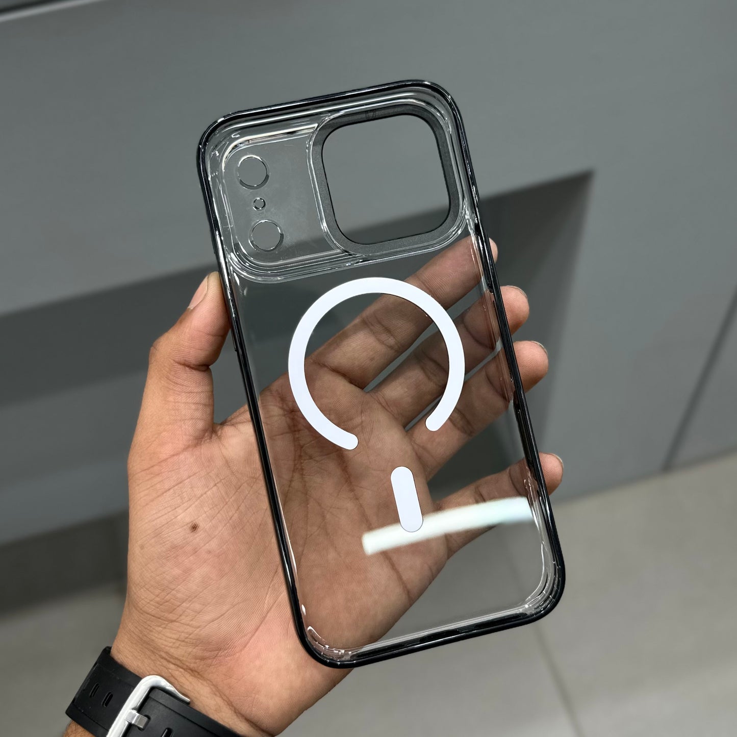 AURA METAL RING CASE MAGSAFE - BLACK ( No. 2789 )