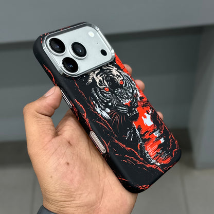 LUXO MAGSAFE CASE - BLACK RED TIGER ( No. 3658 )