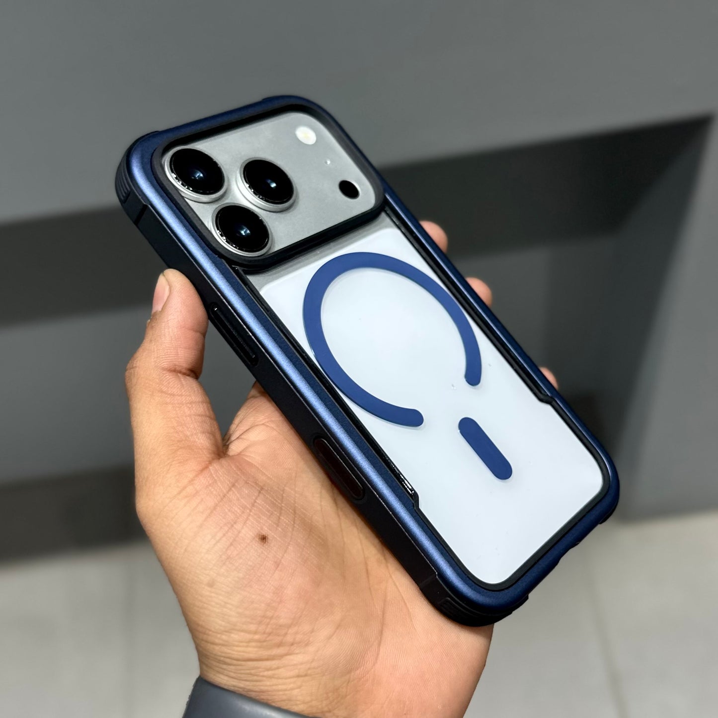 NYJ STEEL ARMOR MAGSAFE CASE - BLUE ( No. 2968 )