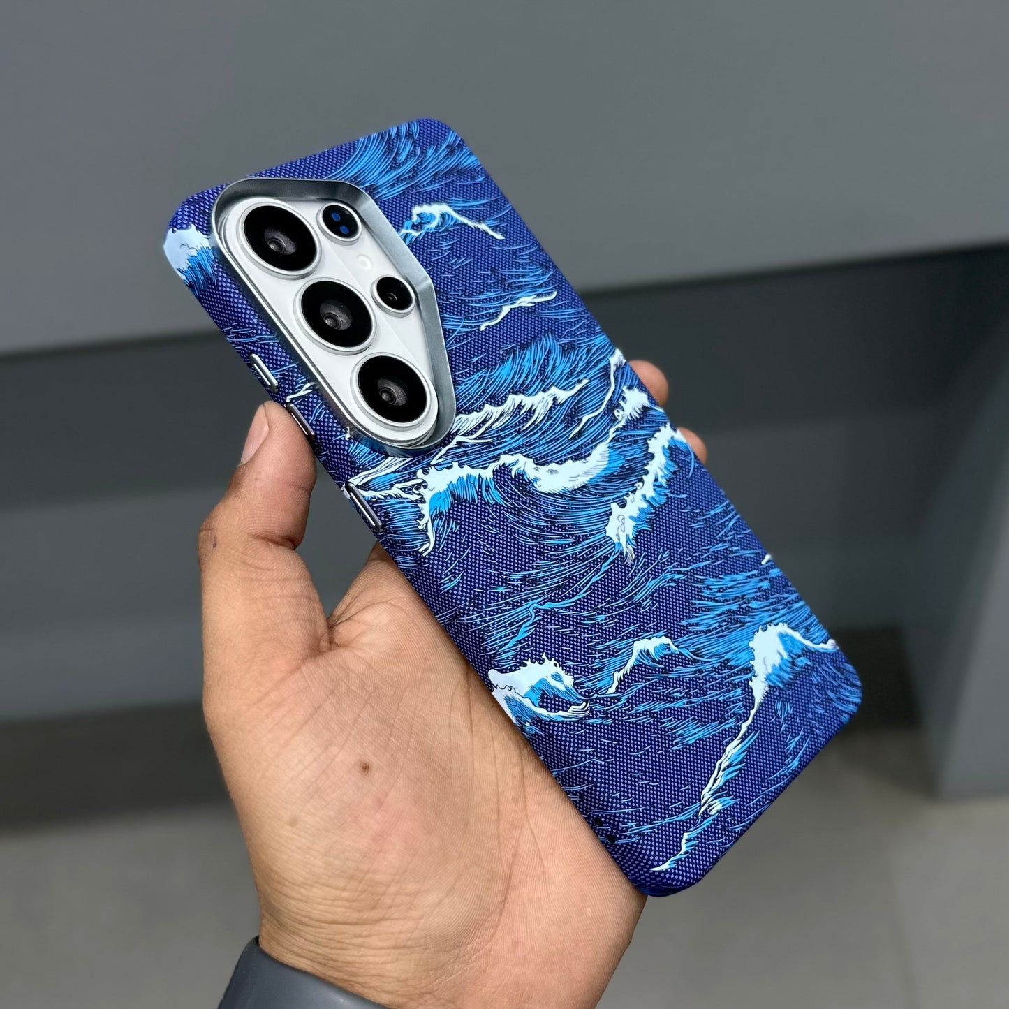 LUXO CARBON CASE SAMSUNG- BLUE WAVES ( No. 3170 )