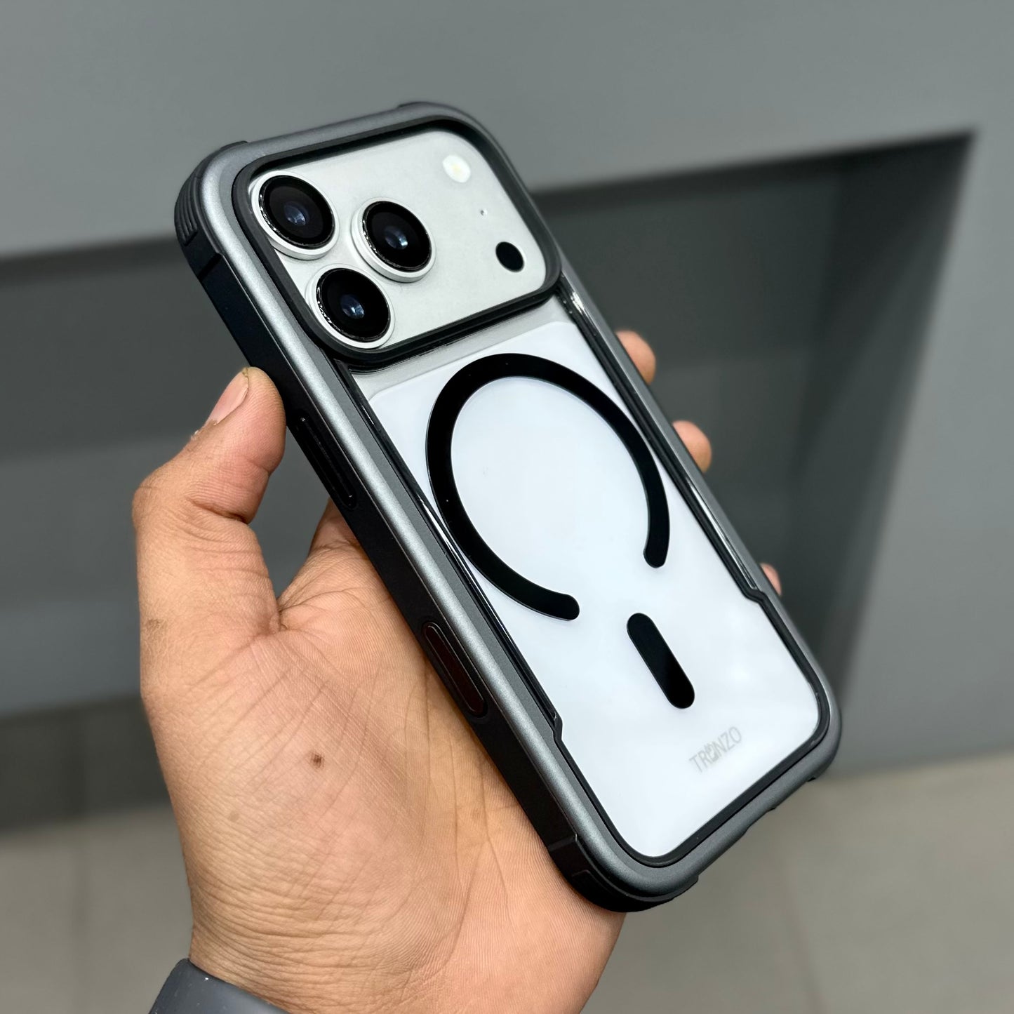 TRANZO STEEL ARMOR MAGSAFE CASE - GREY ( No. 3015 )