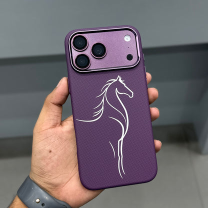 LUXO MAGSAFE CASE - BURGUNDY HORSE ( No. 4061 )