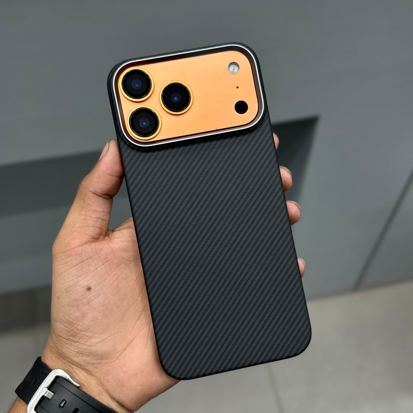 BENKS ARMOR REAL CARBON CASE MAGSAFE -BLACK ( No. 2830 )