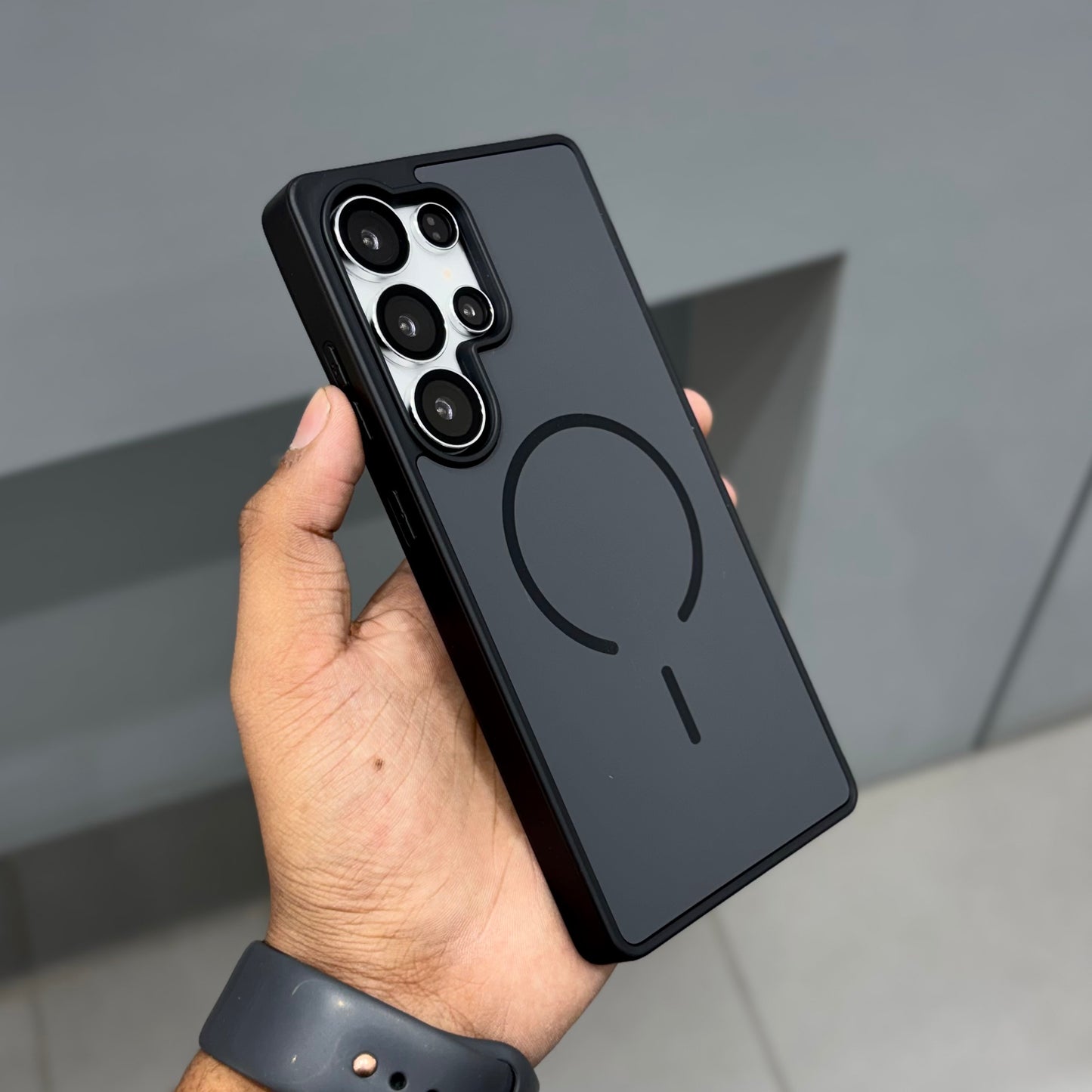 HAMURU SKIN FEELCASE MAGSAFE - SAMSUNG BLACK ( No. 2383 )