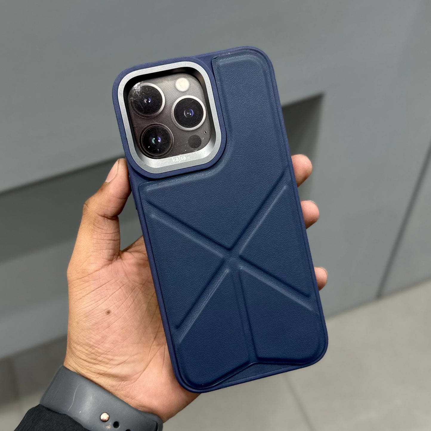 KAJSA LEATHER STAND CASE - BLUE ( No. 2632 )